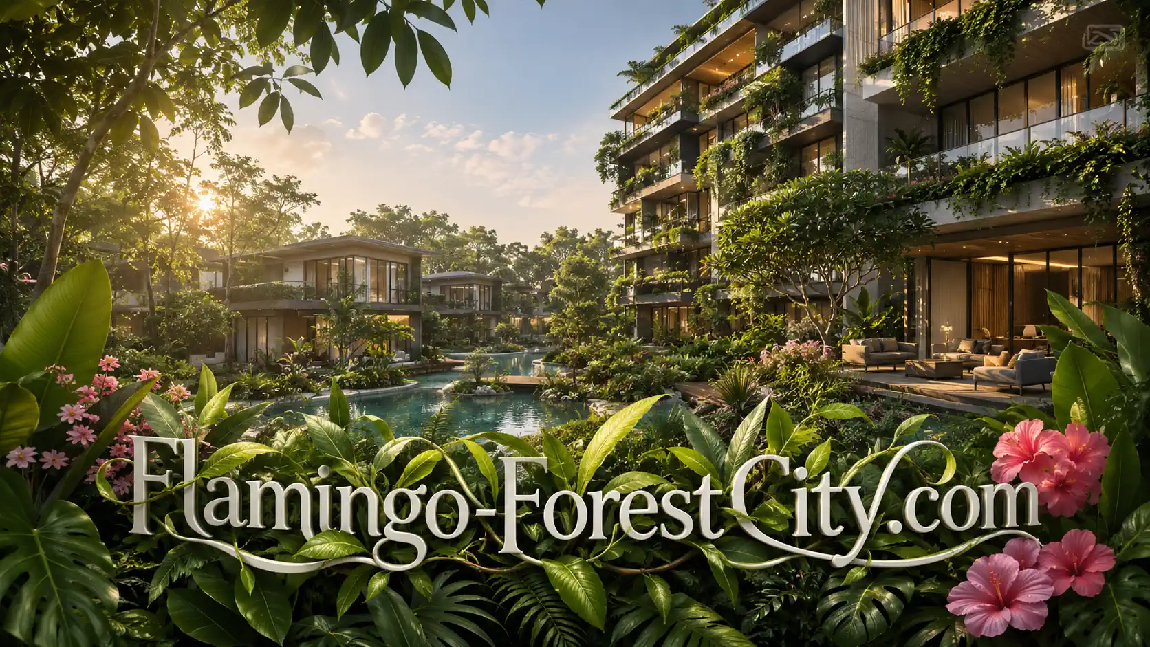 Phối cảnh bằng AI dự án Flamingo Forest City.